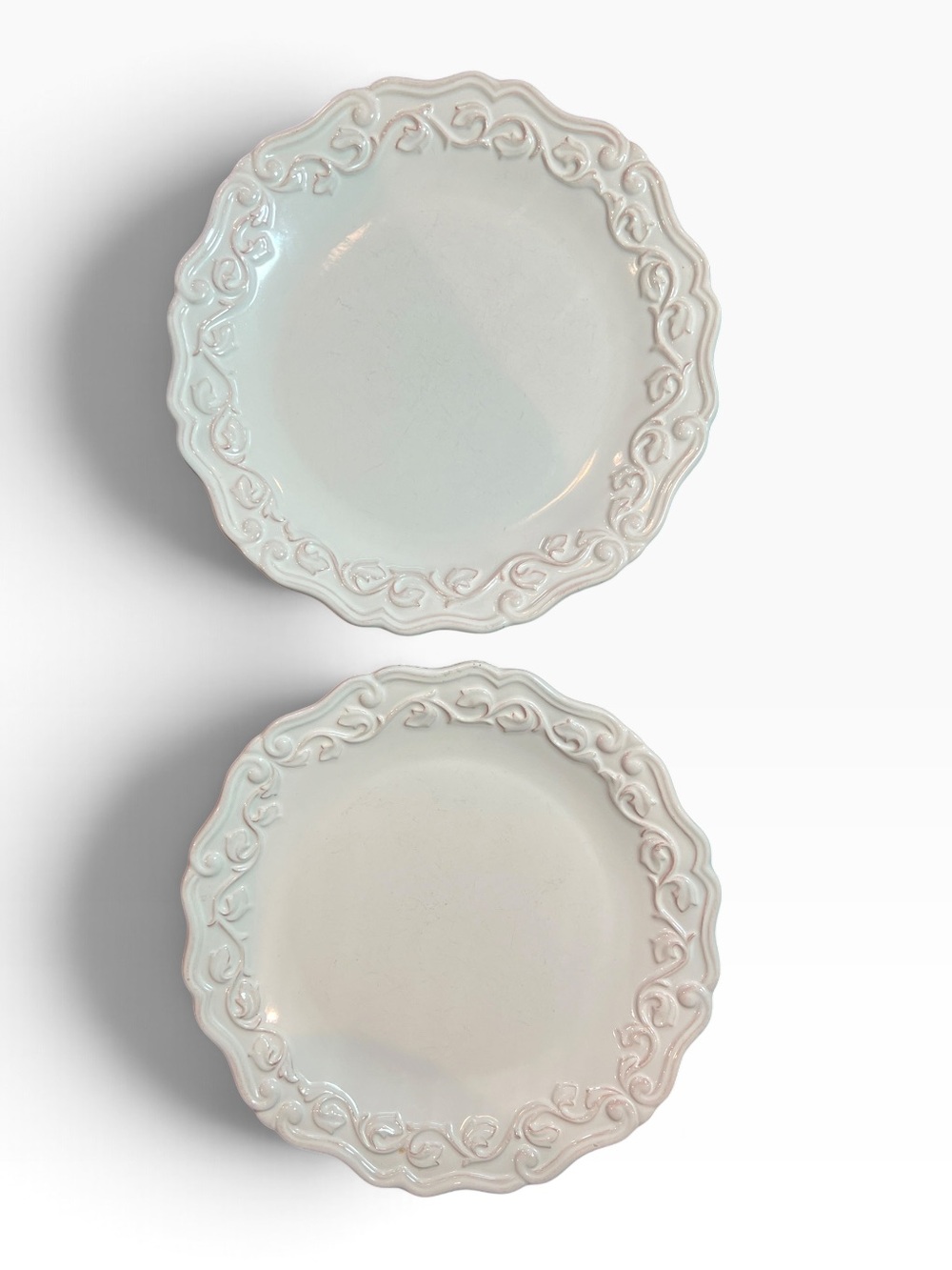 Felice Ivory by JC Penney – Set of 2 Dinner Plates 11” plates by Chris Madde